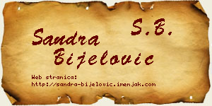 Sandra Bijelović vizit kartica